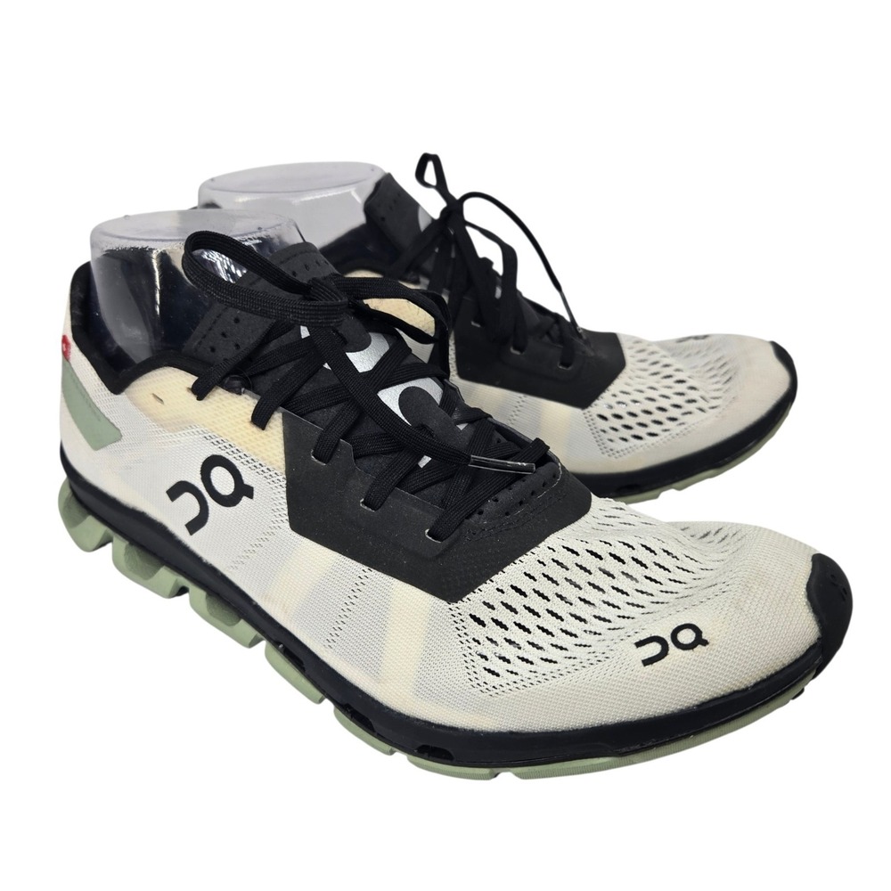 ON Cloudflash 2 Running Shoes Women's 8.5 White Green Sneakers Athletic Lightwei
